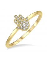 Hamsa Petite Diamond Ring