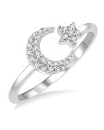 ArOnLo 14K White Gold Diamond Ring