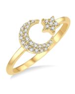 VelElCa 14K Yellow Gold Diamond Ring
