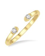 Stackable Petite Diamond Fashion Open Ring