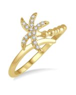 Stackable Palm Tree Petite Diamond Fashion Ring