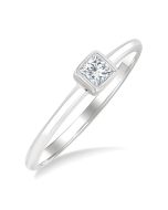 AeLuxVer 14K White Gold Diamond Ring