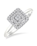 IsXeSol 14K White Gold Diamond Ring