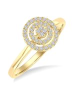 IonAeAr 14K Yellow Gold Diamond Ring