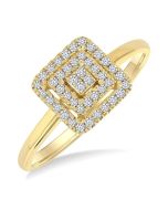 ThLysAr SolIsOra 14K Yellow Gold Diamond Ring