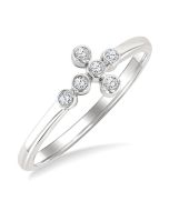 LuxLoIs 14K White Gold Diamond Ring