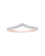 Diamond Chevron Stackable Ring