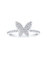 Diamond Pave Butterfly Ring