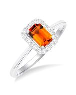 VerLuxEl 14K White Gold Diamond Ring