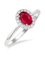 VerArZen 14K White Gold Diamond Ring