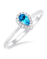 VerThVio 14K White Gold Diamond Ring