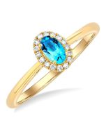 VioElLux CaVelVel 14K Yellow Gold Diamond Ring