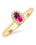 OraSolLys 14K Yellow Gold Diamond Ring