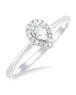 XeOnVel OraElRa 14K White Gold Diamond Ring