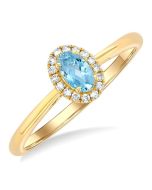 LinZenEl ThSolRa 14K Yellow Gold Diamond Ring