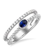 LuxAeVel CaOnZen LinLinZen 14K White Gold Diamond Ring