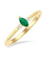 SolZenZen 14K Yellow Gold Diamond Ring