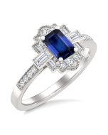 VioIsLin 14K White Gold Diamond Ring