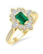 IonLuxSol 14K Yellow Gold Diamond Ring