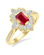 CaLinSol 14K Yellow Gold Diamond Ring