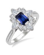 VioAeVel 14K White Gold Diamond Ring