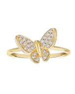 Diamond Pave Butterfly Ring