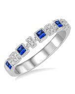 Lyric Antigua Luxe Princess Shape Gemstone & Diamond Band
