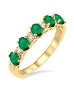 Lyric Embrace Haven Oval Shape Gemstone & Diamond Wedding Band