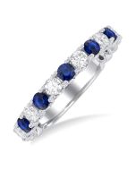 Valora Antigua Opus Alternate Gemstone & Diamond Wedding Band