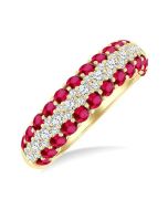 AeLinOn 14K Yellow Gold Diamond Ring