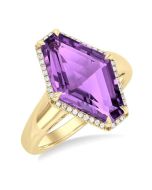 VelXeAr 14K Yellow Gold Diamond Ring