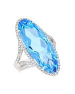 RaOnIs 14K White Gold Diamond Ring