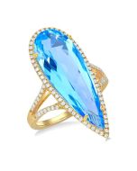 AeOnEl 14K Yellow Gold Diamond Ring