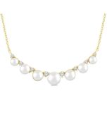 Pearl & Diamond Smile Necklace