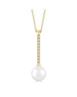 Serenade Vale Pearl & Petite Diamond Fashion Pendant