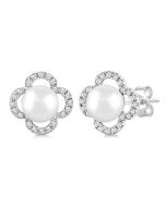 VioValLin ThMirAr 14K White Gold Diamond Fashion Earrings