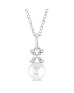 Pearl & Petite Diamond Fashion Pendant