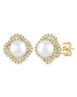 VelThSol PhoAeXe 14K White Gold Diamond Fashion Earrings