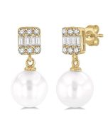 LoOn LysMirIon 14K White Gold Diamond Pave Earrings