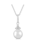 Sovereign Solstice Pearl & Petite Diamond Fashion Pendant