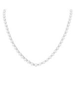 Pearl & Diamond Straightline Fashion Necklace