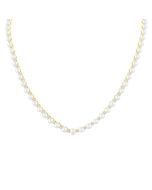 Pearl & Diamond Straightline Fashion Necklace
