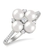 ElOraLys 14K White Gold Diamond Ring