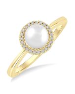 VioSolLys 14K Yellow Gold Diamond Ring