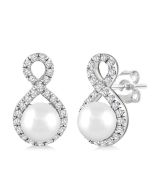 SolIonSol 14K White Gold Diamond Fashion Earrings