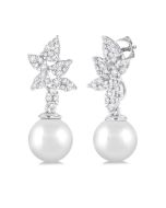 IonElMir 14K White Gold Diamond Fashion Earrings