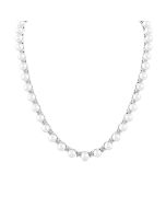 Pearl & Diamond Floral Fashion Necklace