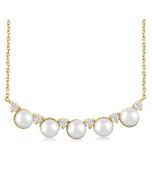 Pearl & Diamond Smile Necklace
