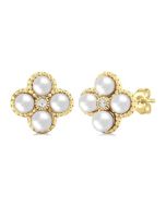 OnMirAe 14K White Gold Diamond Fashion Earrings