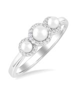 CaThZen 14K White Gold Diamond Ring